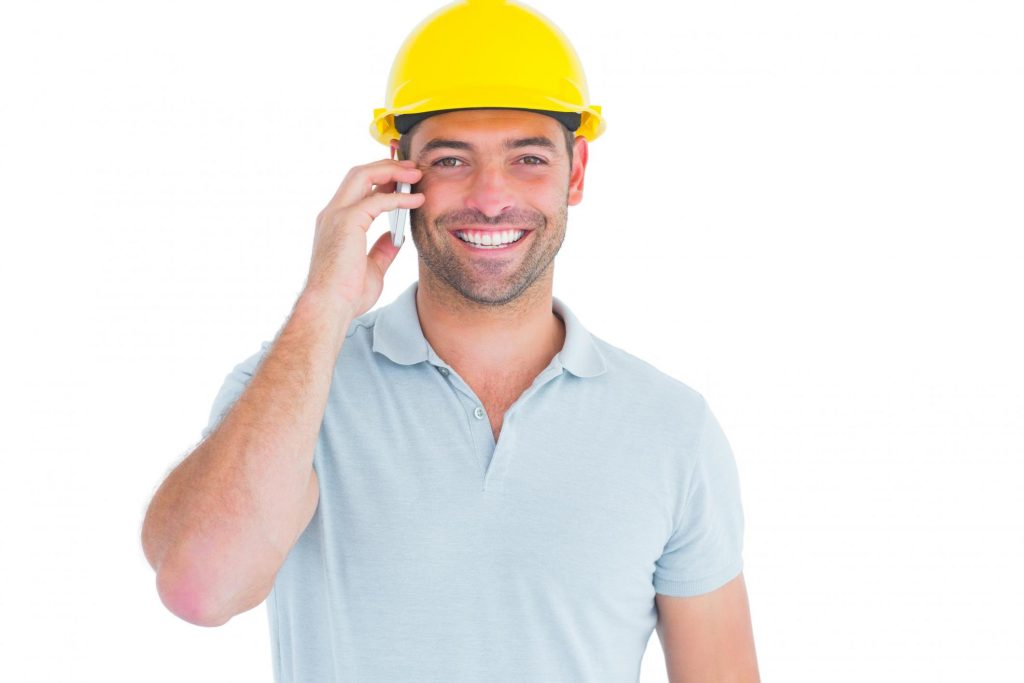 remodeling expert smiling taking phone call